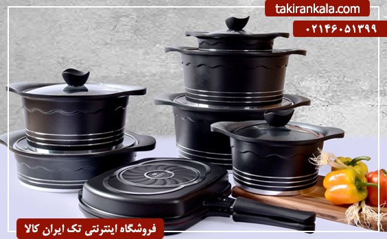 سرویس قابلمه چدن رنگ مشکی