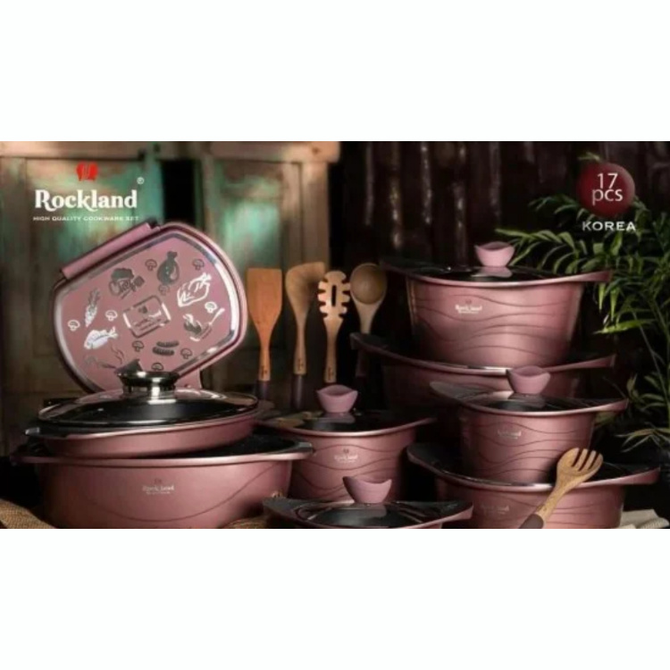 سرویس قابلمه چدن 17 پارچه راکلند طرح جدید