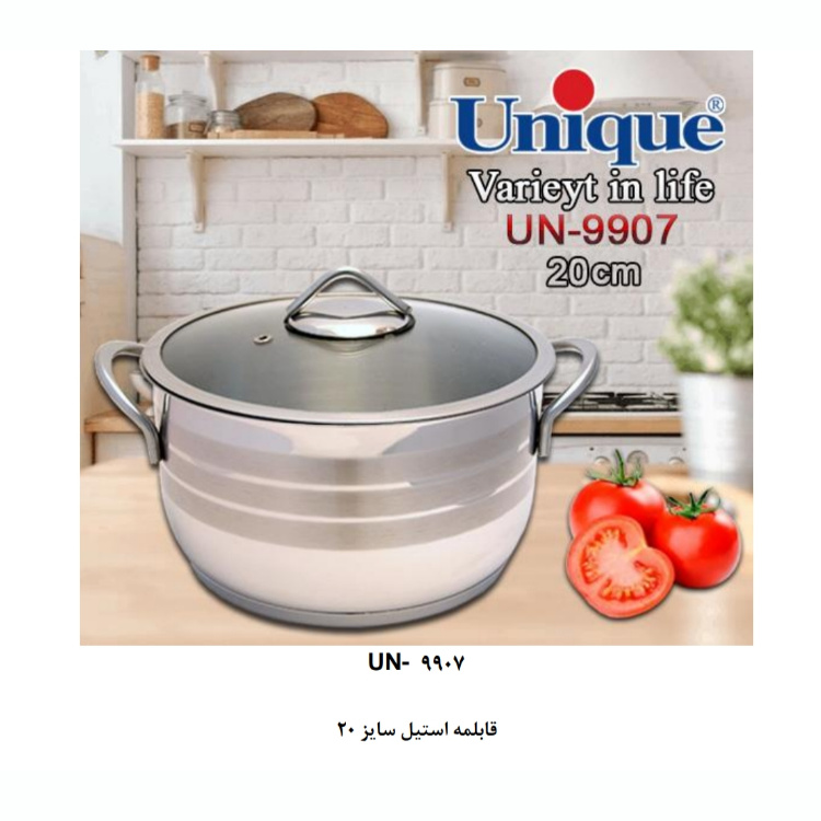 قابلمه تک استیل یونیک سایز 20 کد 9907