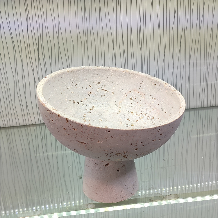 کاسه شکلات پایه دار سنگی مدل ماهواره ای