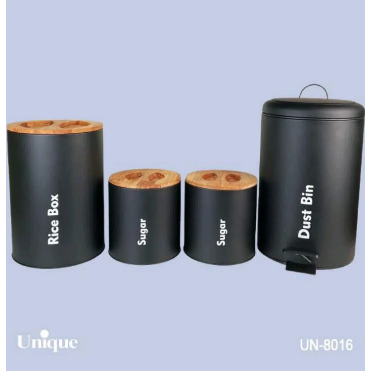 سرویس آشپزخانه 4 پارچه درب بامبو یونیک کد UN-8016