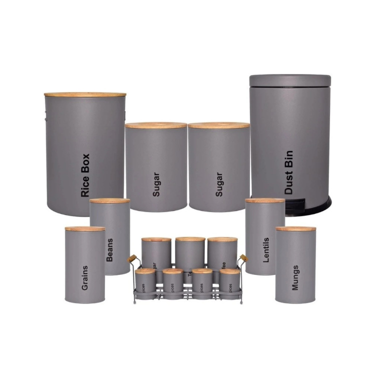 ست سرویس آشپزخانه یونیک مدل UN-8009 16 پارچه سنباده ای درب چوبی
