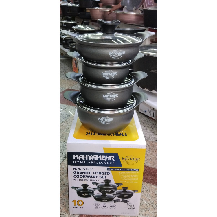 سرویس قابلمه دانشجویی 10 پارچه چدن گرانیت