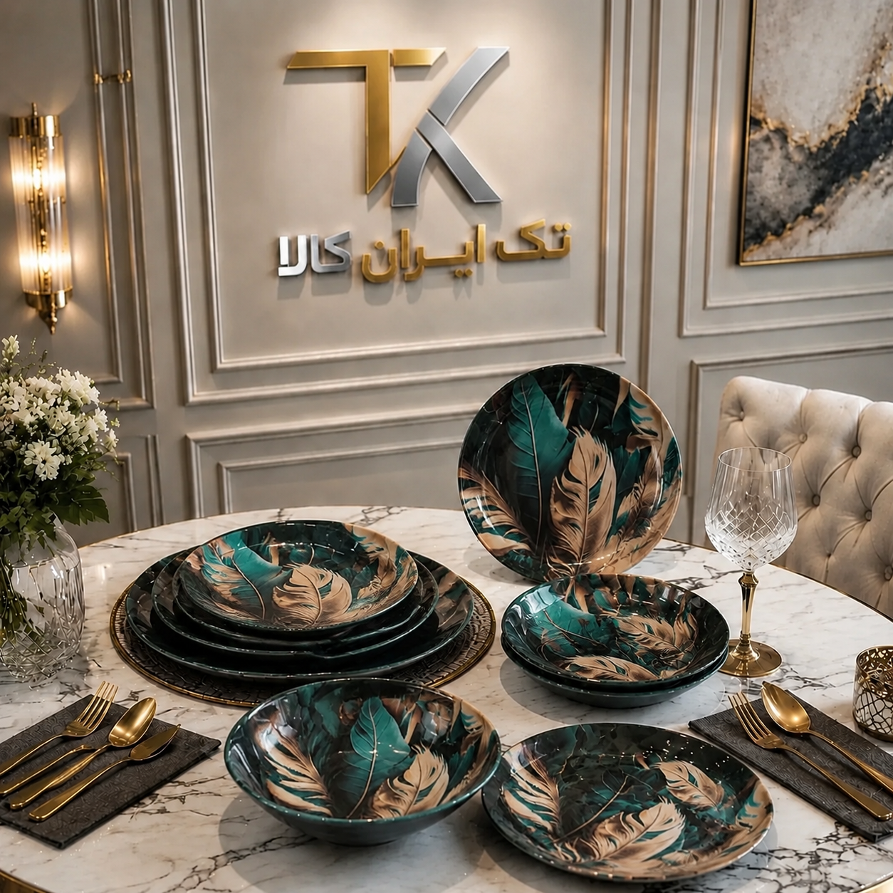 سرویس 6 نفره 25 پارچه طرح کلارا