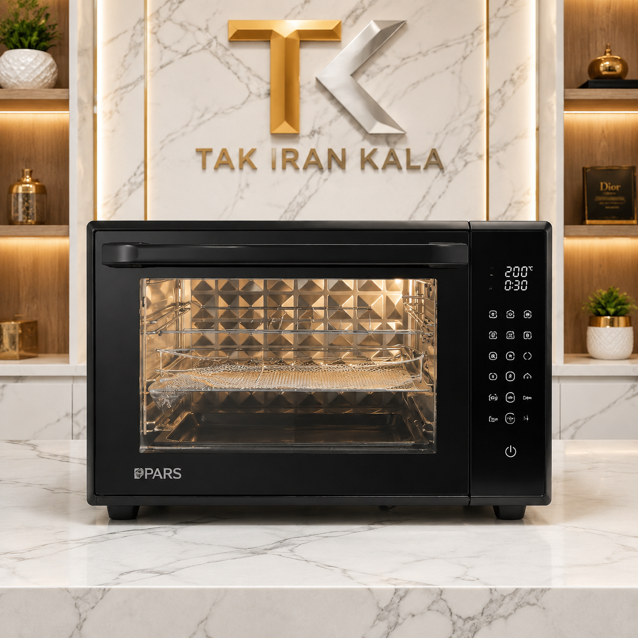 آون توستر پارس ظرفیت 60 لیتر لمسی