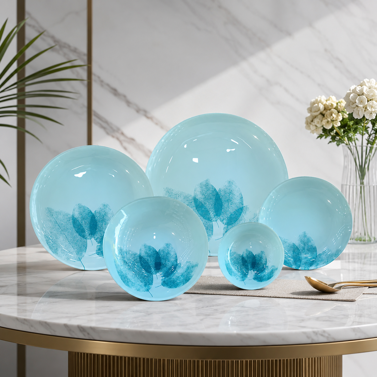 سرویس 6 نفره ارکوفام 25 پارچه ترکیبی طرح لسیل - Leciel